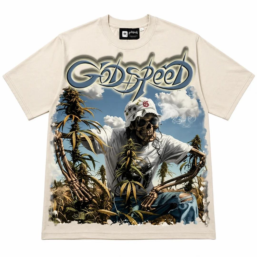 Godspeed Skeleton Jungle T-Shirt Beige