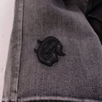 Godspeed Monogram Denim Shorts Grey