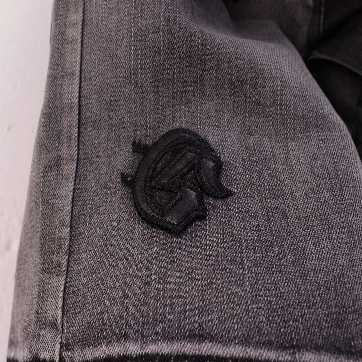 Godspeed Monogram Denim Shorts Grey