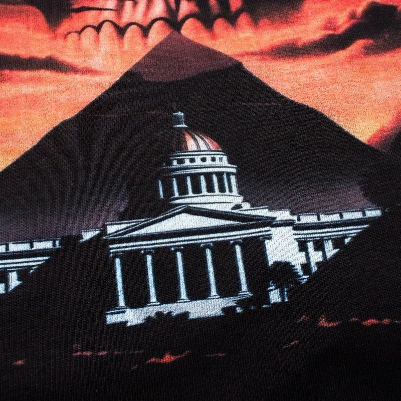 Godspeed Flame Logo & Skull Pyramid Graphic T-Shirt Black