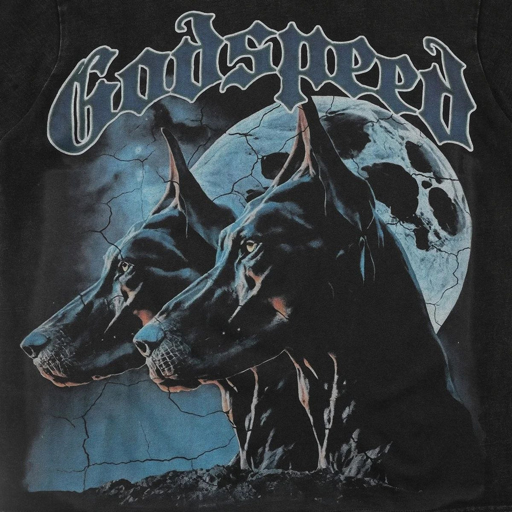 Godspeed Doberman Moon T-Shirt Black