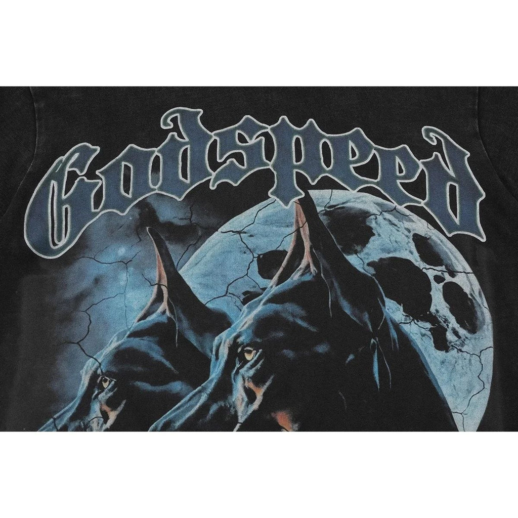 Godspeed Doberman Moon T-Shirt Black