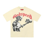 Godspeed Cyber Skull T-Shirt Beige