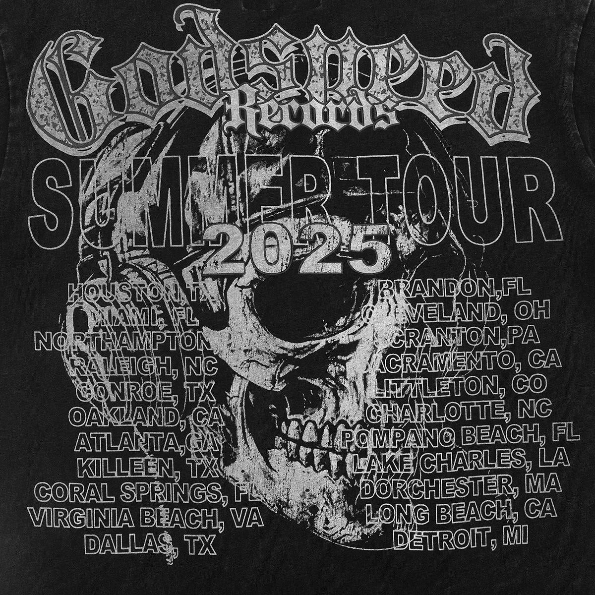 Godspeed Skull Tour 2025 T-Shirt Black