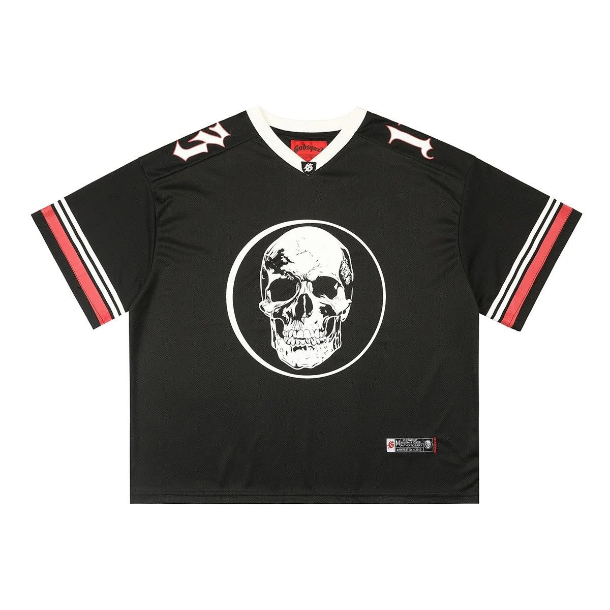 Godspeed Skull Jersey T-Shirt Black