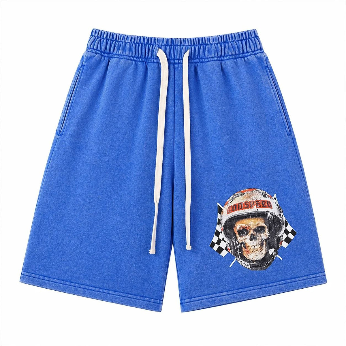 Godspeed Skull Rider Shorts Blue