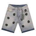 Godspeed Monogram Denim Shorts Light Blue