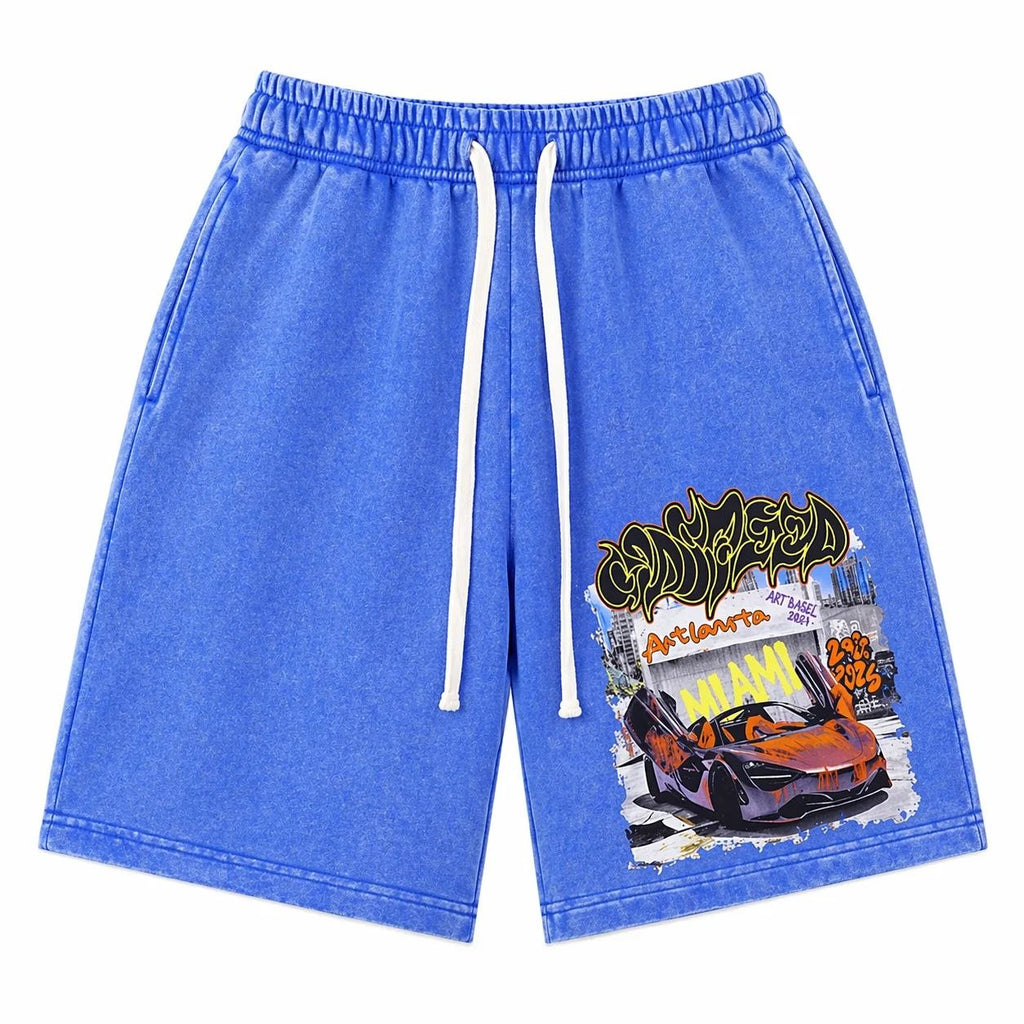 Godspeed Miami Graphic Shorts Blue