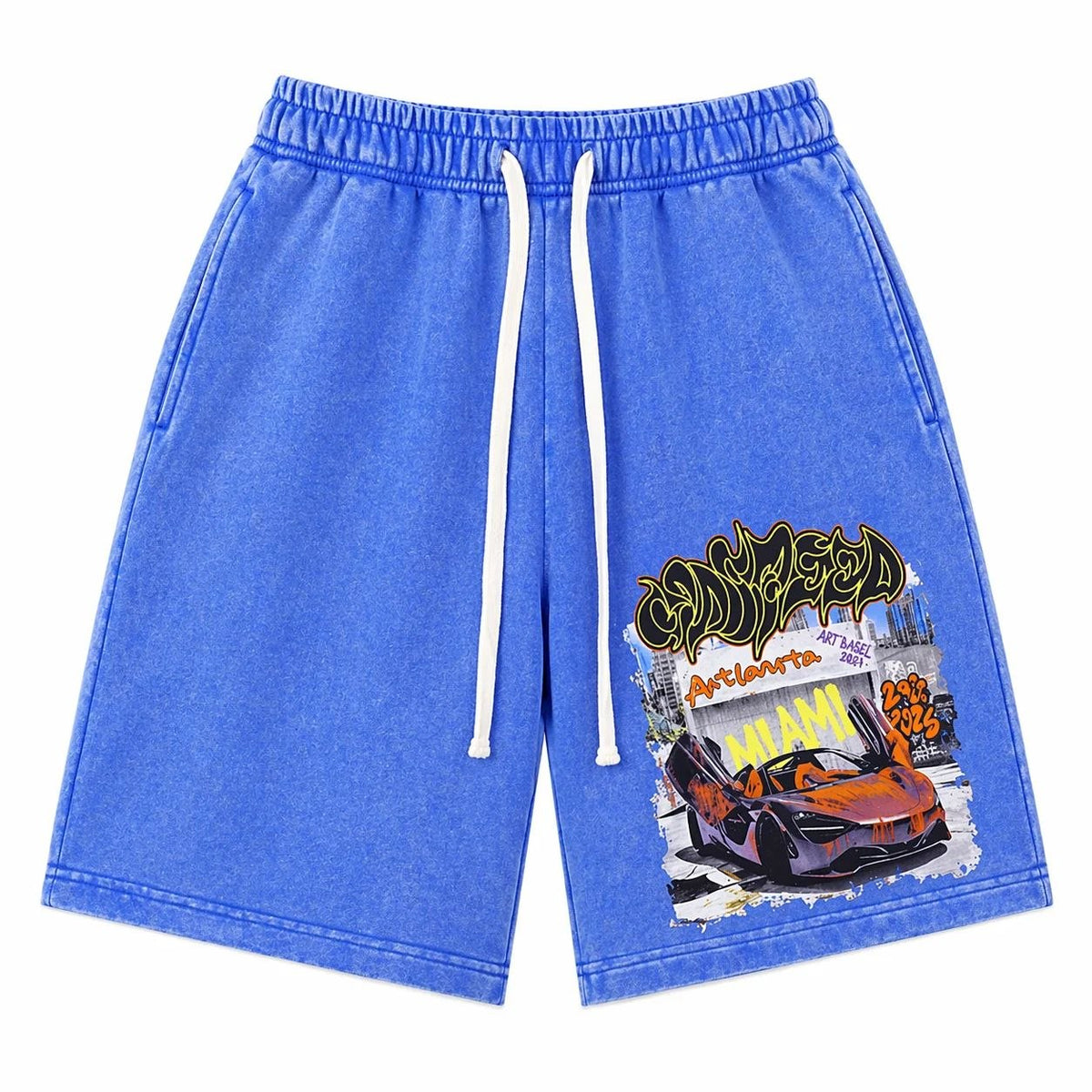 Godspeed Miami Graphic Shorts Blue