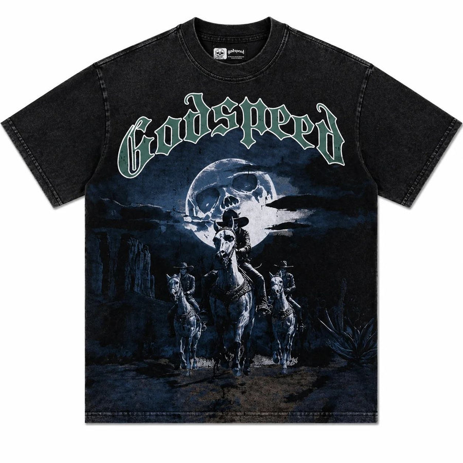 Godspeed Midnight Riders Skull T-Shirt Black