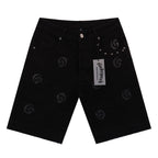 Godspeed Monogram Denim Shorts Black