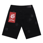 Godspeed Monogram Denim Shorts Black