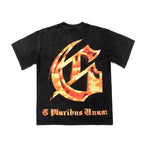 Godspeed Flame Logo & Skull Pyramid Graphic T-Shirt Black