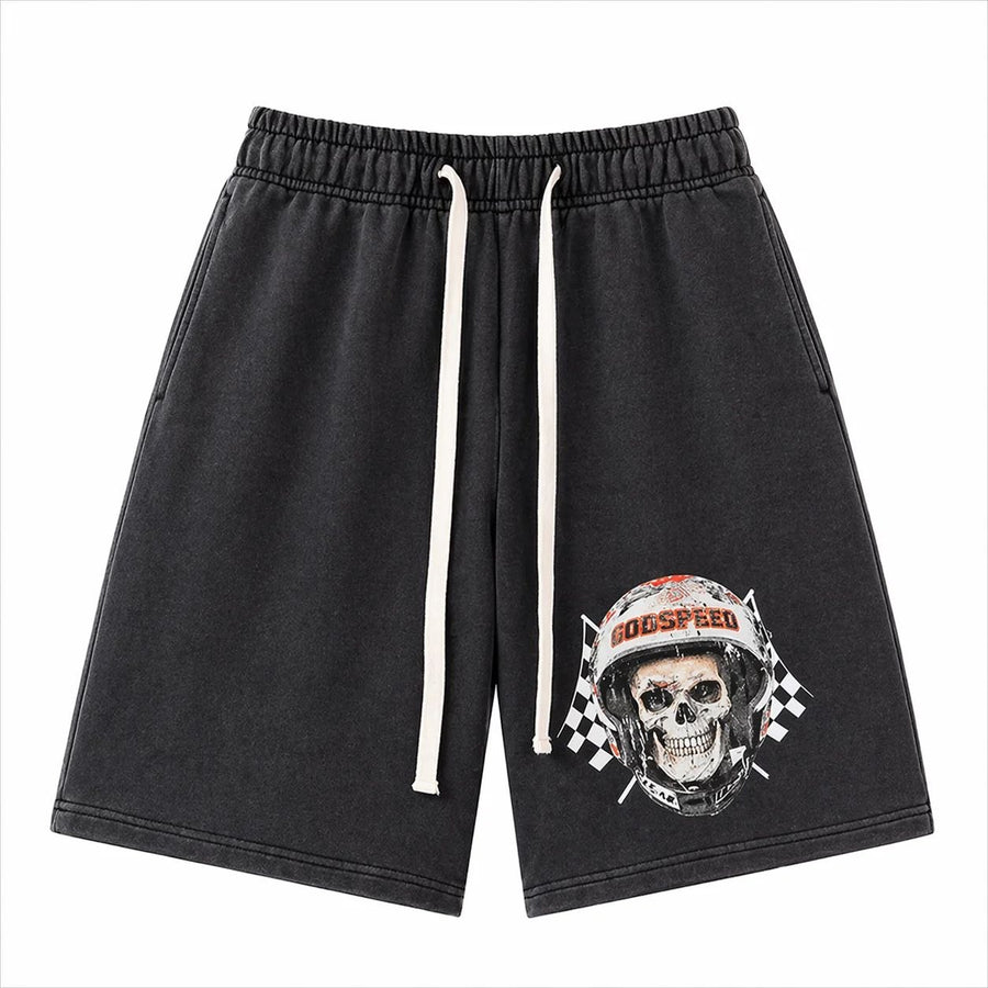 Godspeed Skull Rider Shorts Black