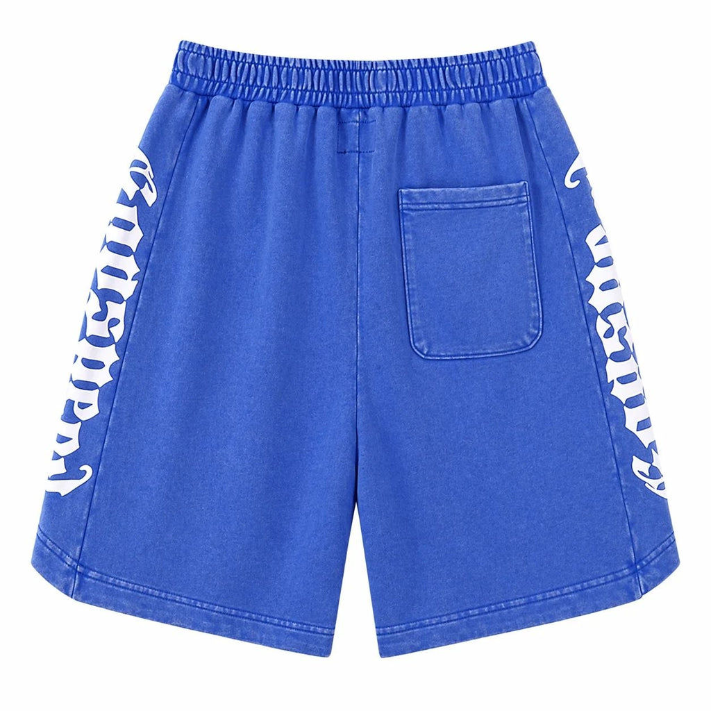 Godspeed Washed Logo Shorts Blue