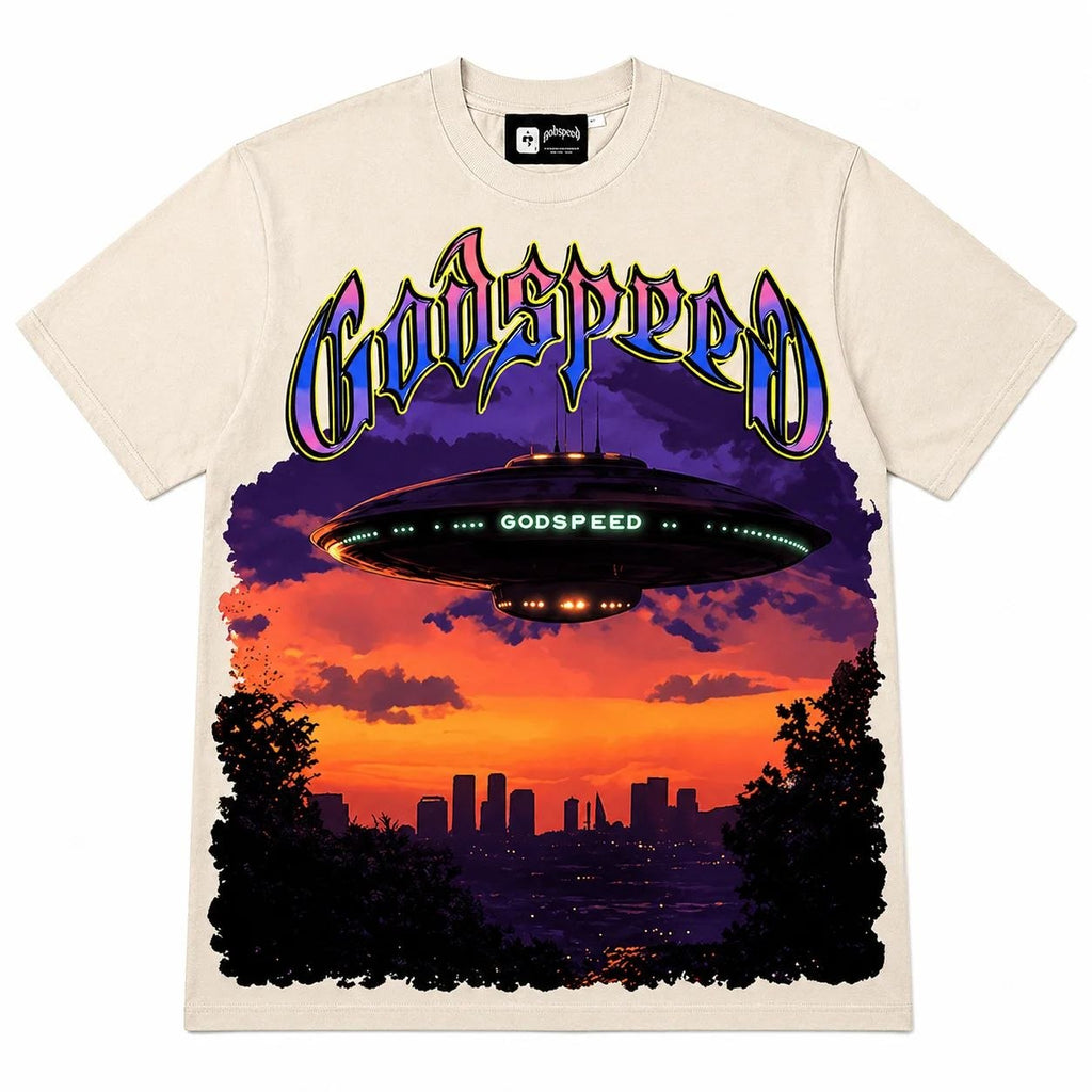 Godspeed UFO Sunset T-Shirt Beige