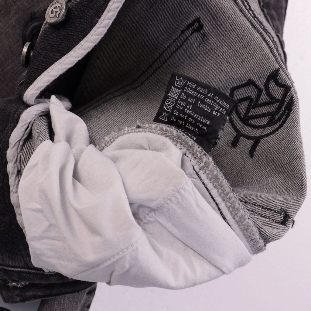 Godspeed Monogram Denim Shorts Grey