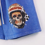 Godspeed Skull Rider Shorts Blue
