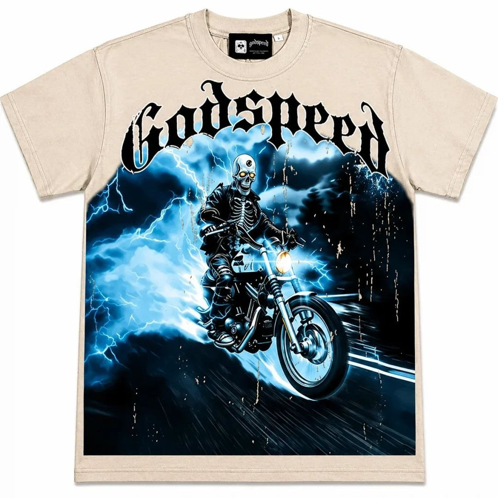 Godspeed Skeleton Rider T-Shirt Beige
