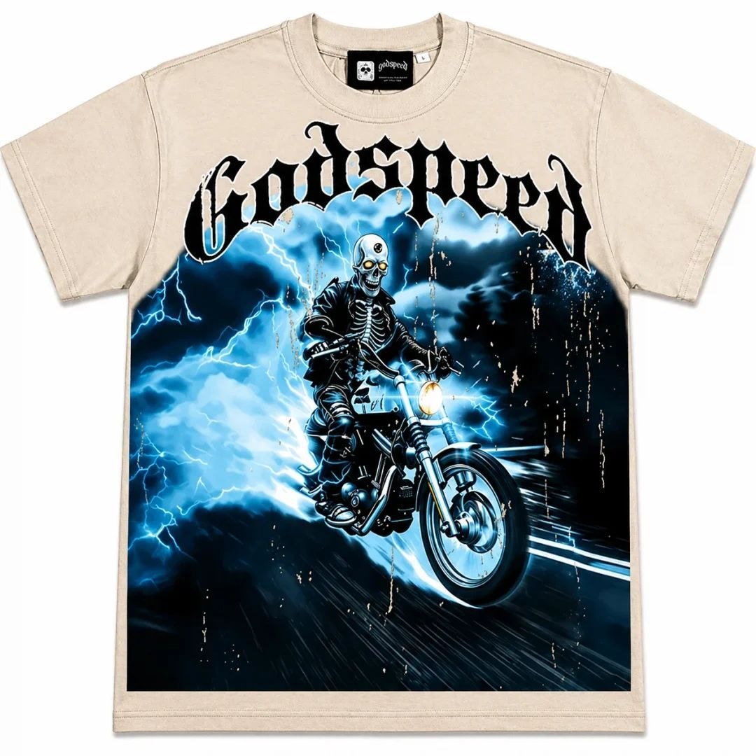 Godspeed Skeleton Rider T-Shirt Beige