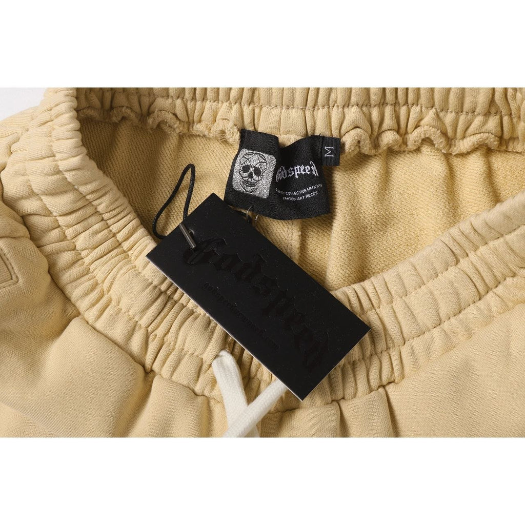 Godspeed Logo Sweat Shorts Beige