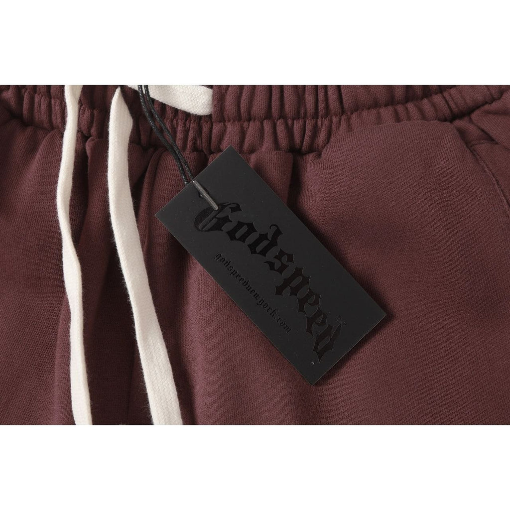 Godspeed Logo Sweat Shorts Brown