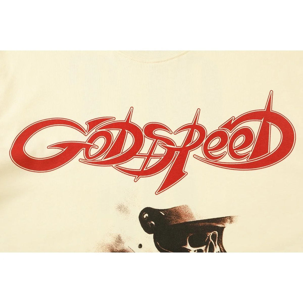 Godspeed Racing Skull T-Shirt Beige