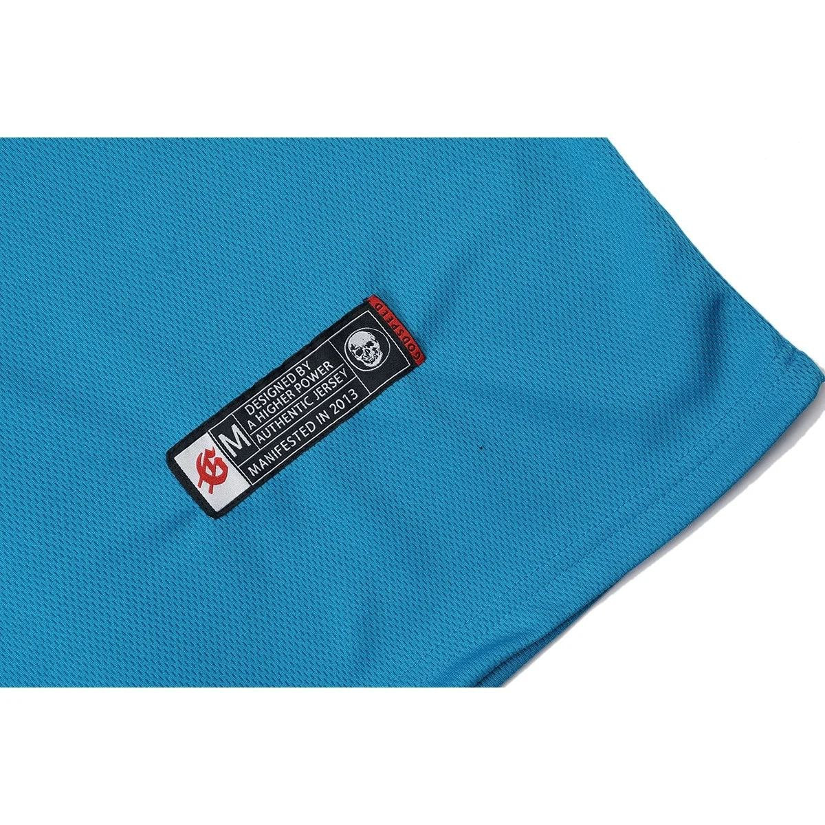 Godspeed Skull Jersey T-Shirt Blue