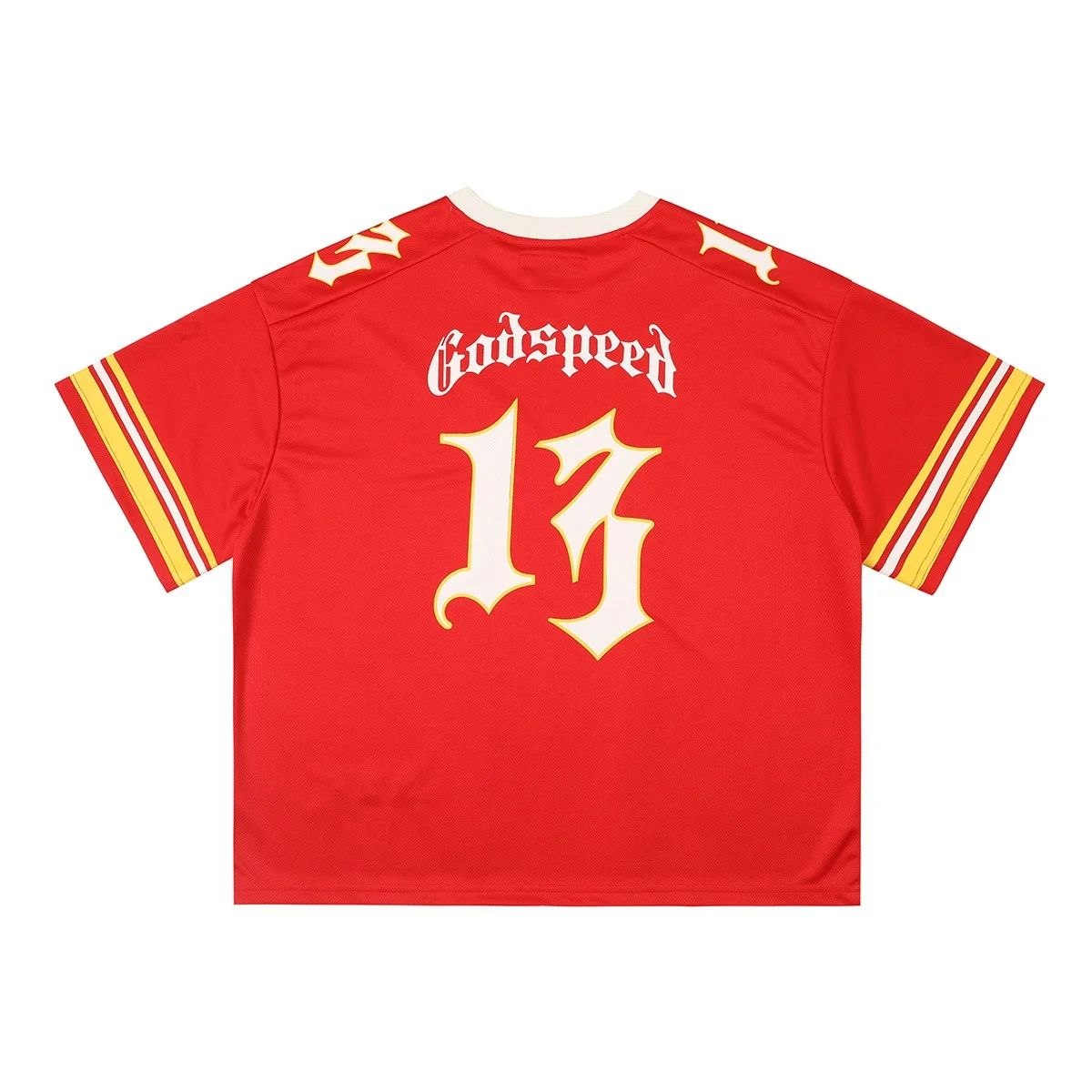 Godspeed Skull Jersey T-Shirt Red