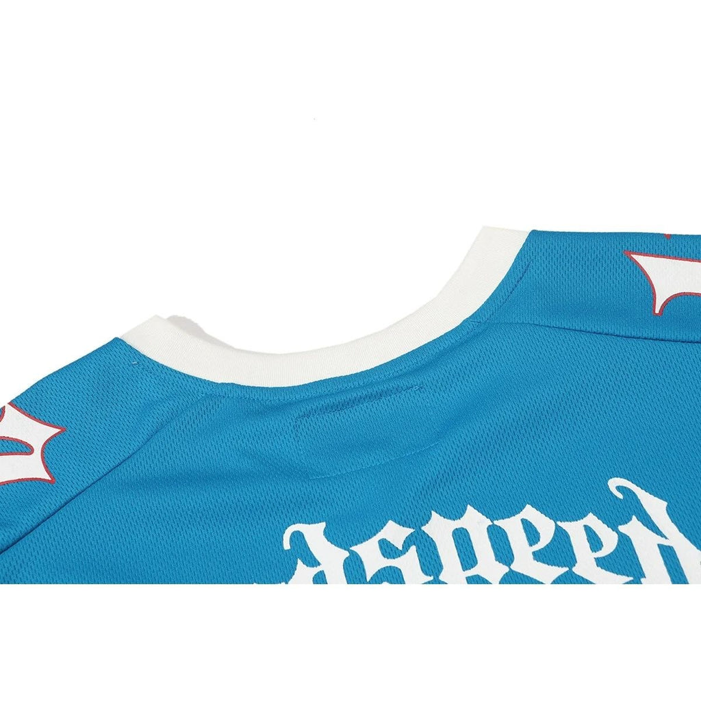 Godspeed Skull Jersey T-Shirt Blue