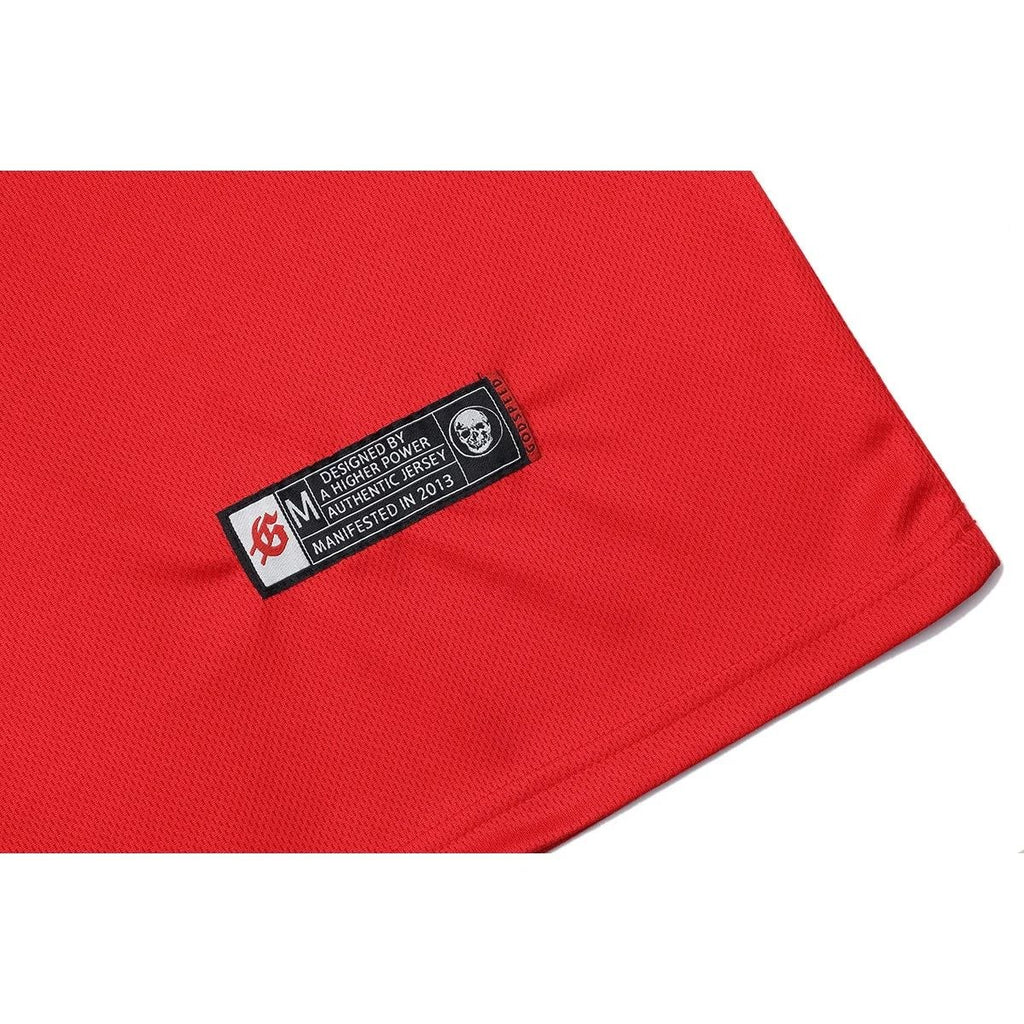 Godspeed Skull Jersey T-Shirt Red