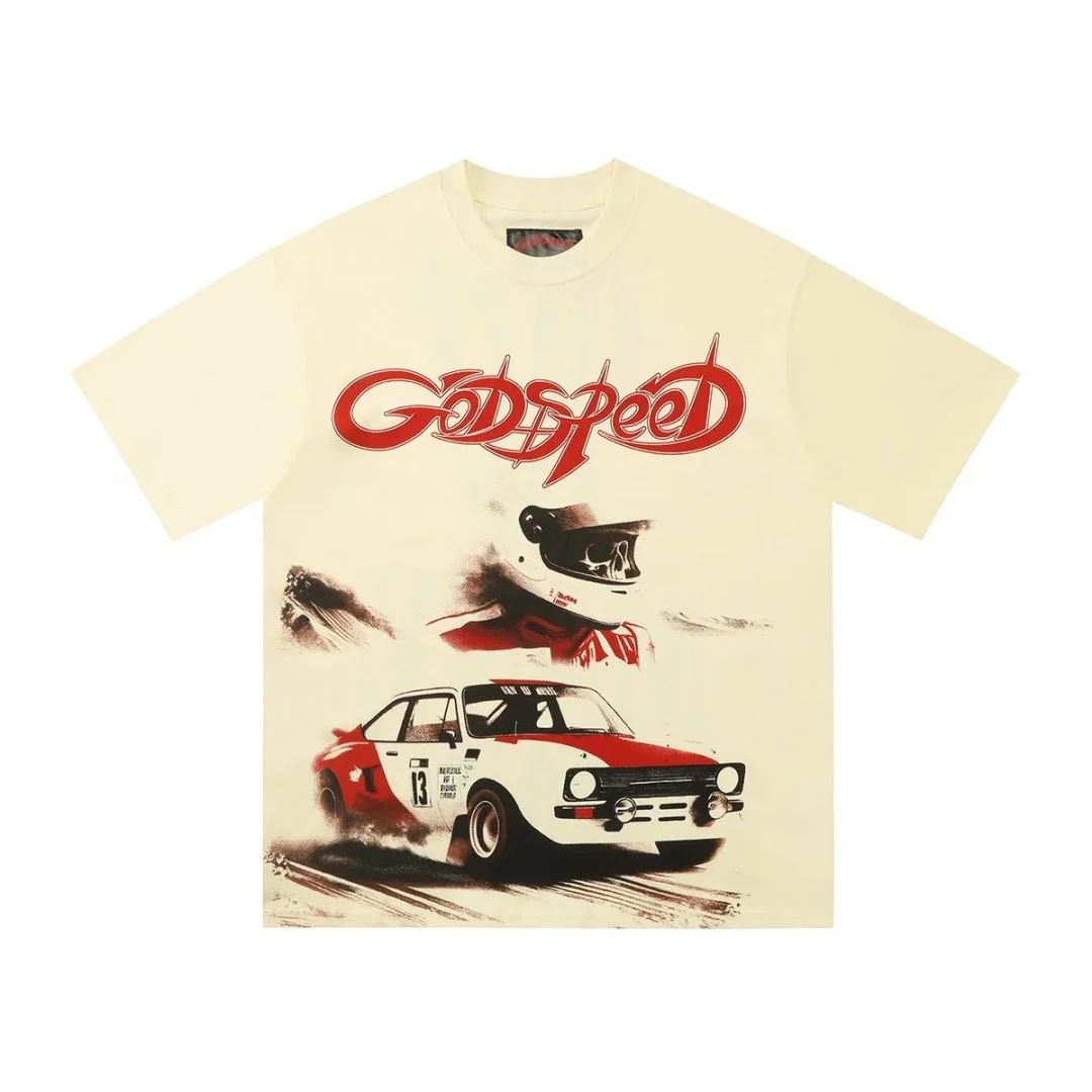 Godspeed Racing Skull T-Shirt Beige