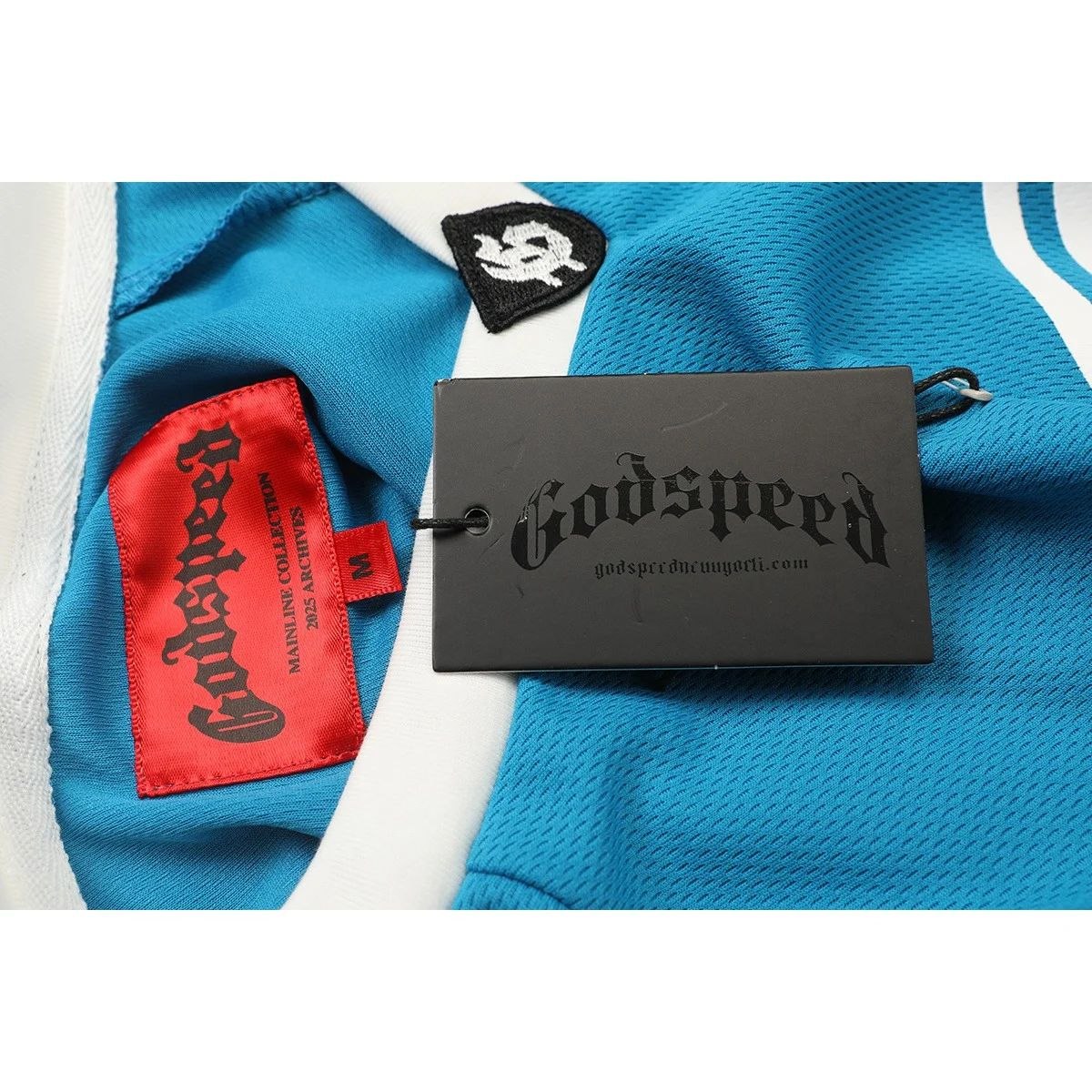 Godspeed Skull Jersey T-Shirt Blue